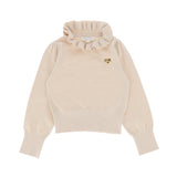 Angel Face Biscuit Ruffle Neck Raffy Sweater
