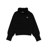 Angel Face Black Ruffle Neck Raffy Sweater