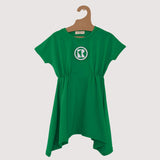 Retrokid Bright Green Rubber Logo Riley Dress