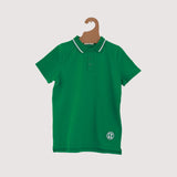 Retrokid Bright Green Rubber Logo Polo Riley T-Shirt