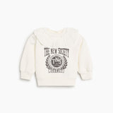 The New Society Whisper White Row Baby Sweatshirt