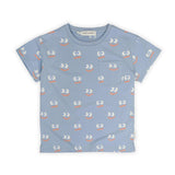 Sproet & Sprout Misty Blue Smiley Print T-Shirt