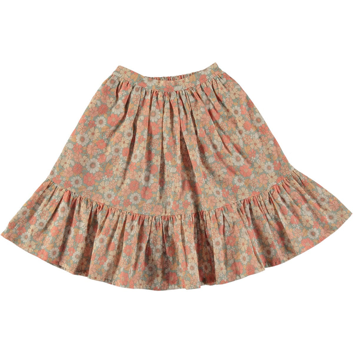 Tocoto Vintage Pink Floral Print Long Skirt