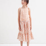 Tocoto Vintage Pink Floral Print Long Skirt