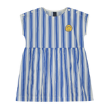 Bonmot Ivory Vertical Stripe Short Dress