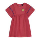 Bonmot Red Stripe Sleeve Smily Dress