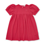 Petit Blush Raspberry Wine Puff Sleeve Dress