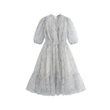 C’era Una Volta Blue Flower Tulle Donna Gown