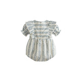 C’era Una Volta Blue Stripes Nina Romper