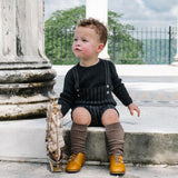 Sweet Threads Grey Stripe Orian Romper