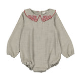 Sweet Threads Grey Holland Romper