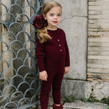 Sweet Threads Maroon Ace Romper Set