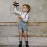 Sweet Threads Grey Jenson Romper