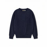 Sweet Threads Navy Check Stripe Sweater