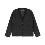 Sweet Threads Grey Patterned Monochrome Knit Blazer