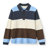 Copenhagen Colors Brown Striped Pique Polo