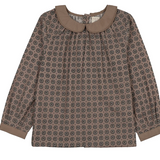 Analogie Oat Print Home Garden Peter Pan Collar Shirt