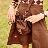 Parni Brown Denim Heart Detail Skirt