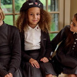 Parni White/Black Teen's Elegant Embroidered Shirt