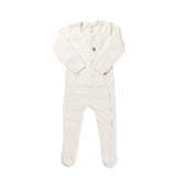 Kipp White Pointelle Stripe Knit Take Me Home Set