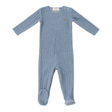 Kipp Blue Cable Knit Footie