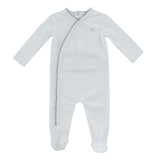 Kipp White Blue White Rib Flying Ribbons Footie