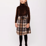 Olivia Rohde Grey Plaid Wool Wrap Skirt