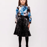 Christina Rohde Black Quilted Wrap Skirt