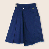 Lmn3 Denim Asymmetric Skirt