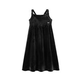Nou Nelle Black Smocked Maxi Dress