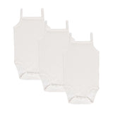 Ely's & Co Ivory Scalloped Spaghetti Straps 3 Pack Ribbed Undershirts