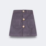 Birinit Petit Storm Blue Corduroy Skirt