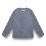 Birinit Petit Storm Blue Gauze Mao Shirt
