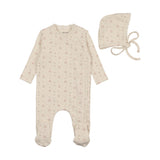 Bee & Dee Shadow White/Pink Sweet Blossoms Footie Set