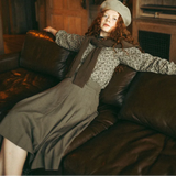 Sweet Threads Taupe Button Waist Skirt