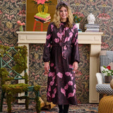 Laurent Brown Floral Dress