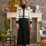 Laurent Cream Knit Cardigan Dress