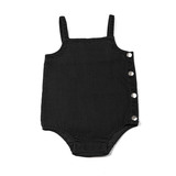 Bopop Black Denim Snap Romper