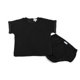 Bopop Black Denim Snap Set