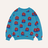 The Campamento Blue Big Flowers Sweatshirt