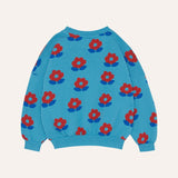 The Campamento Blue Big Flowers Sweatshirt
