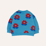 The Campamento Blue Big Flowers Baby Sweatshirt