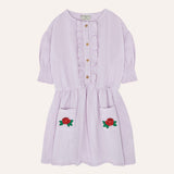 The Campamento Lilac Flowers Embroidery Dress