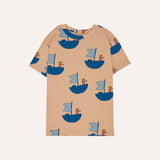 The Campamento Peach Sailor Allover Rib Tshirt