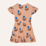 The Campamento Peach Sailor Allover Dress