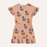 The Campamento Peach Sailor Allover Dress