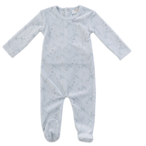 Kipp Blue Flying Ribbons Velour Footie