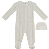 Kipp White Atelier Cable Footie & Hat Set
