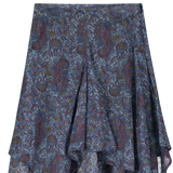 Tangerine Paisley Asytremtical Skirt
