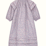 Tangerine Flower Motif Voile Dress